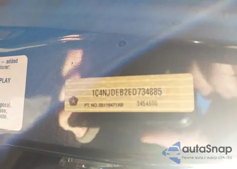 2014 Jeep Compass Latitude z USA, uszkodzony, nr VIN 1C4NJDEB2ED734885